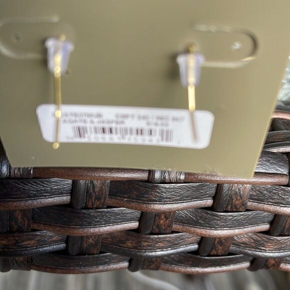 𝅺nwt Barse genuine stone agate & jasper dangle earrings - Picture 4 of 4